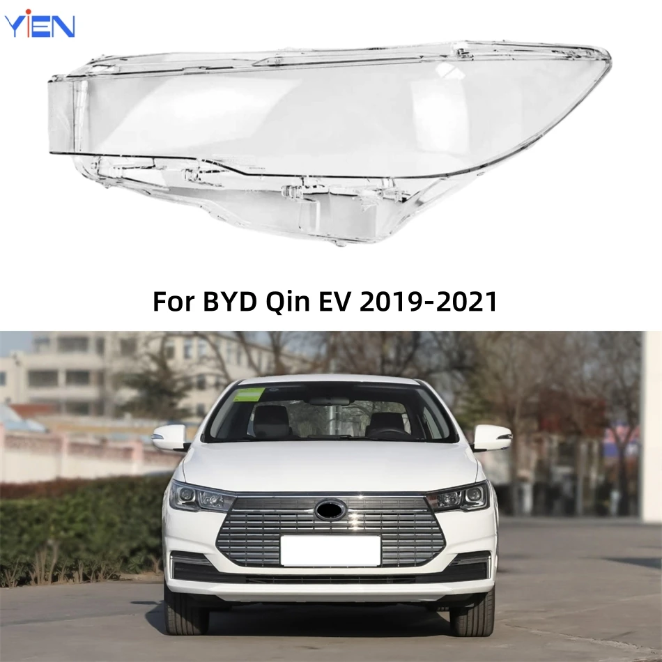 

For BYD Qin EV 2019 2020 2021 Vehicle Accessories Lampcover Caps Headlight Shell Car Front Headlight Lens Cover Lights Shell
