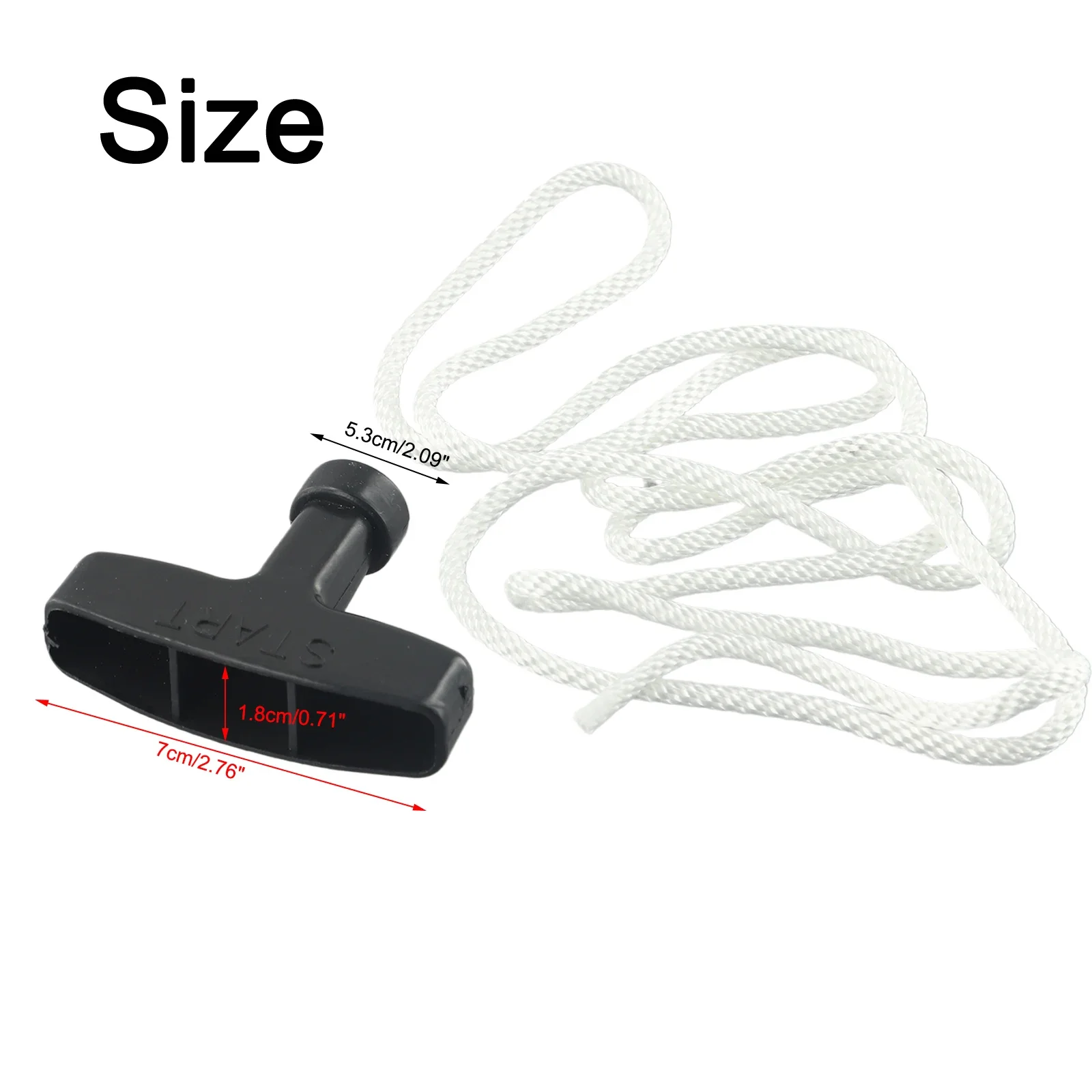 98cmer Cord Line Rope With Pull Handle For Petrol Lawnmowers Plastic& Polyester Garden Accessories Power Tools