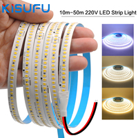 50m 20m 15m 10m 220V LED Strip Light 10cm Cut 120LEDs 240LEDs/M High Bright Warm Natural White Home Linear Lighting with IC Chip