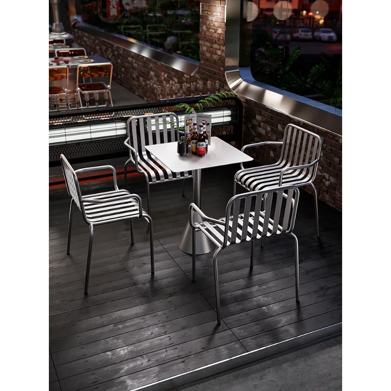 

Outdoor balcony cafe casual tea table courtyard open-air simple tables and chairs