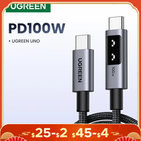 UGREEN UNO PD100W Fast Charge USB C Cable for iPhone 16 15 Type C to Type C Data Cord for Samsung Xiaomi Fast Chaging Cables