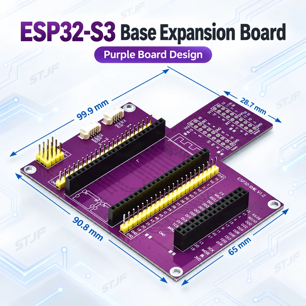 For ESP32-S3 GPIO Expansion Board 44-Pin Digital IO Module DC Powered IOT Development Board for Arduino IDE