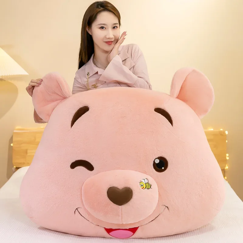 Disney-Oreiller Anime pour Fille, Super Grande Taille, Winnie l'Ourson, Beurre d'Ours en Peluche, Coussin de Voiture, Oreiller de Sommeil, Jouets pour Cadeau d'Anniversaire, 110cm