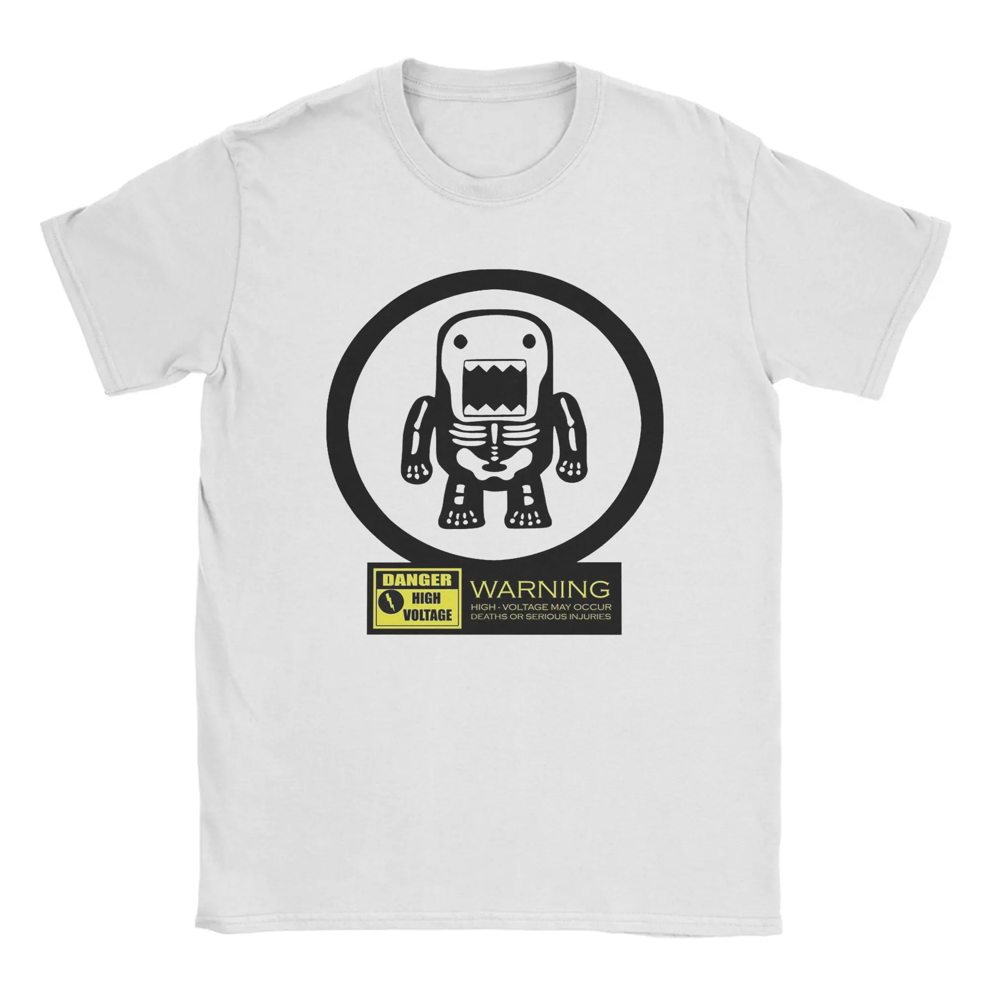 Domo Kun Doll High Voltage T-Shirt Men  Funny Cotton Tees Crewneck Short Sleeve T Shirt Plus Size Clothing