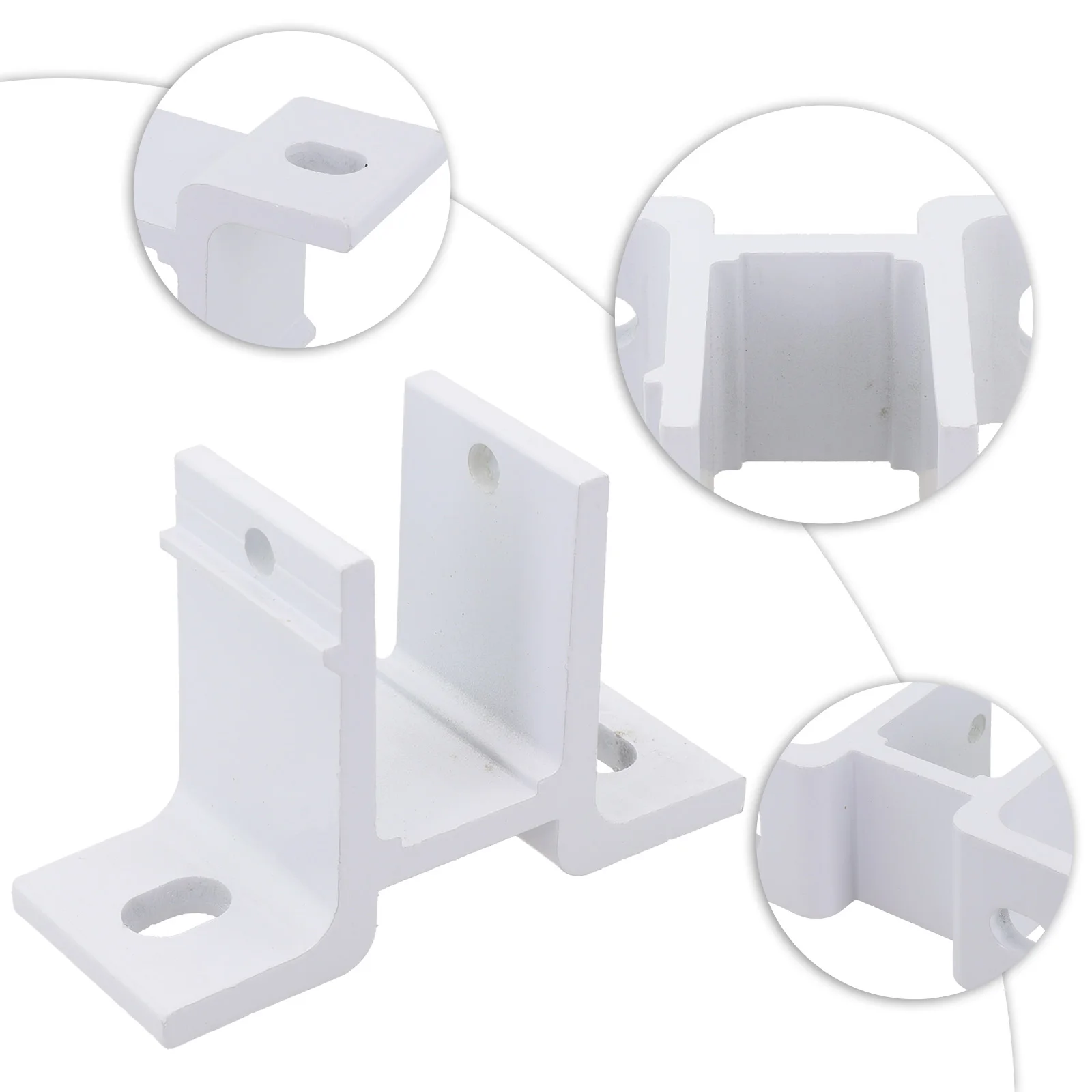 Soporte de pared blanco práctico para toldos retráctiles, fácil instalación, estructura estable, fácil mantenimiento