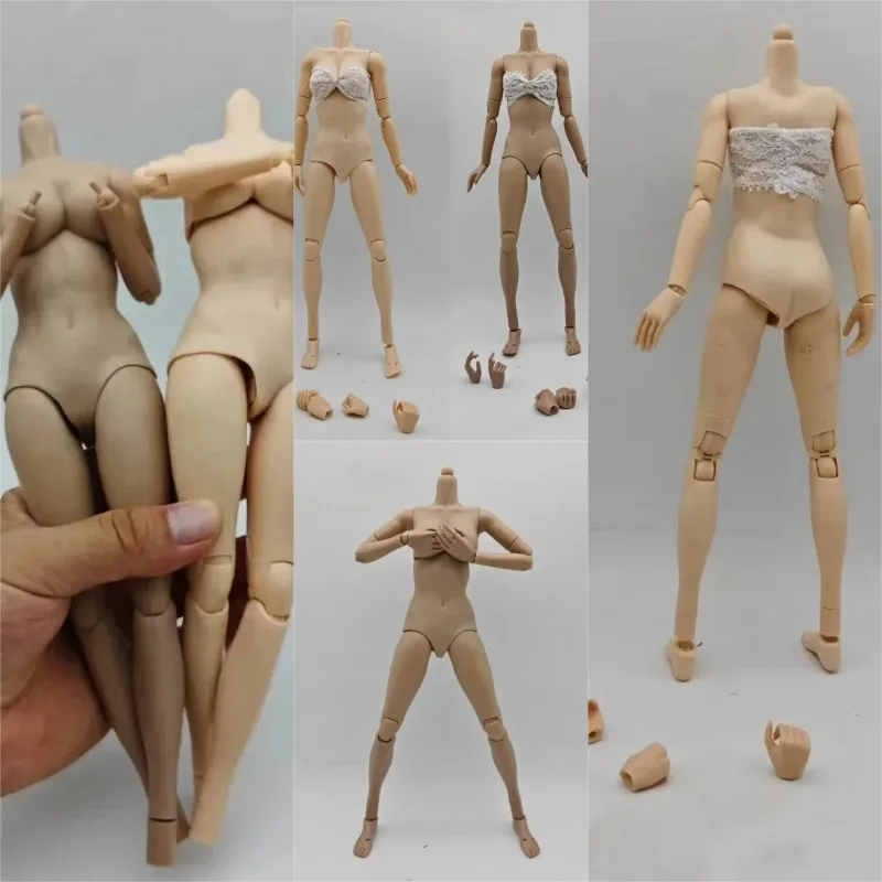 

1/6 Scale Female Body Model Suntan/Pale Color Super Flexible Body with Joints for 12'' Action Figure Collection Hobby