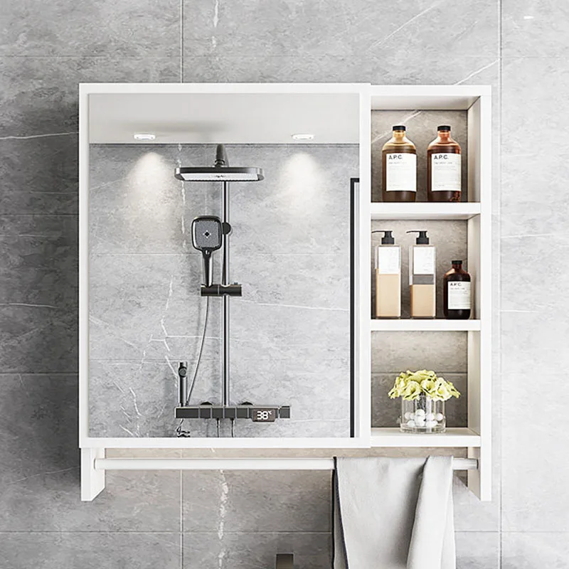 Decorations Mirror Bathroom Cabinet Organizer Storage Shelves Wall Makeup Cupboard Skincare Modern Gabinete Trendy Furniture