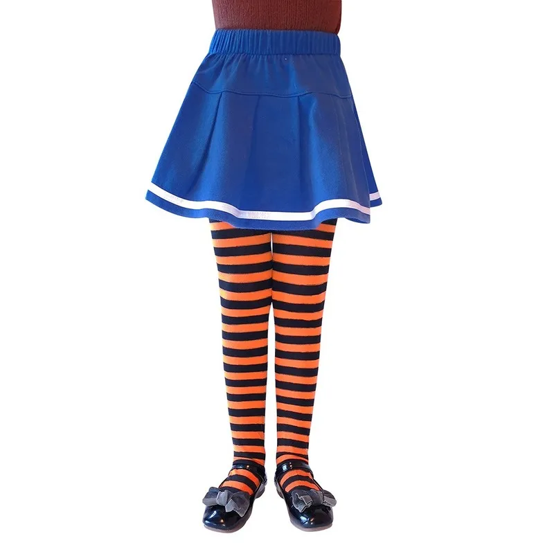 Baby Striped Tights Kids Girls Colorful Pantyhose for 6-8T Boys Halloween Costumes Children\'s Party Gift Kids Baby Stockings