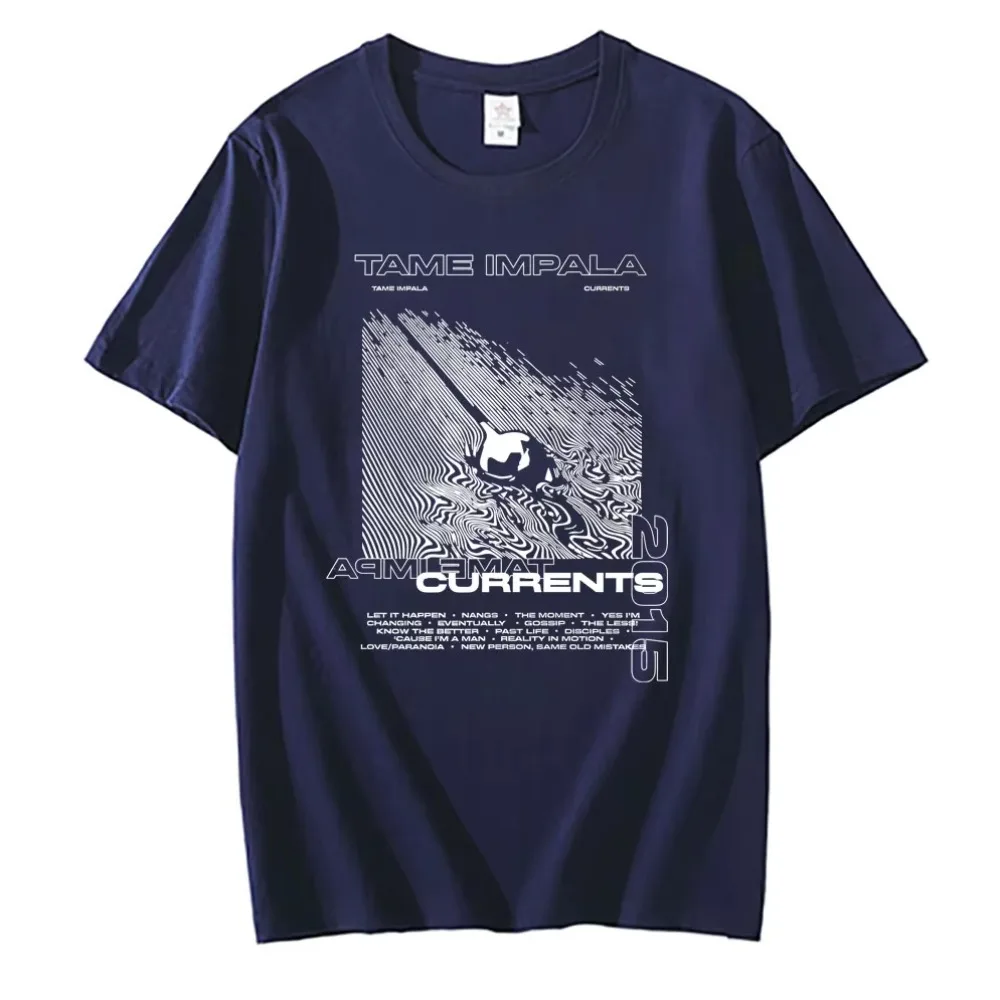 Tame Impala Currents Graphic Print T-shirts Men Casual Tshirt Male