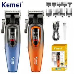 Kemei KM-1686 High-Speed Professional Wireless Hair Clipper for Salons,USB Rechargeable with HD Digital Display Hair Trimmer