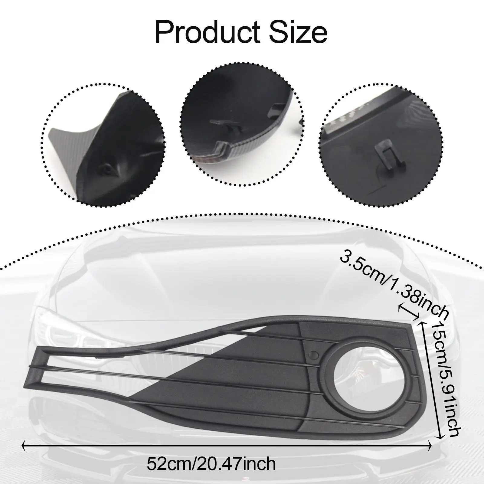 ملحق حواف ضوء الضباب الأيسر يحل محل BMW 428i Xdrive Base 14-16