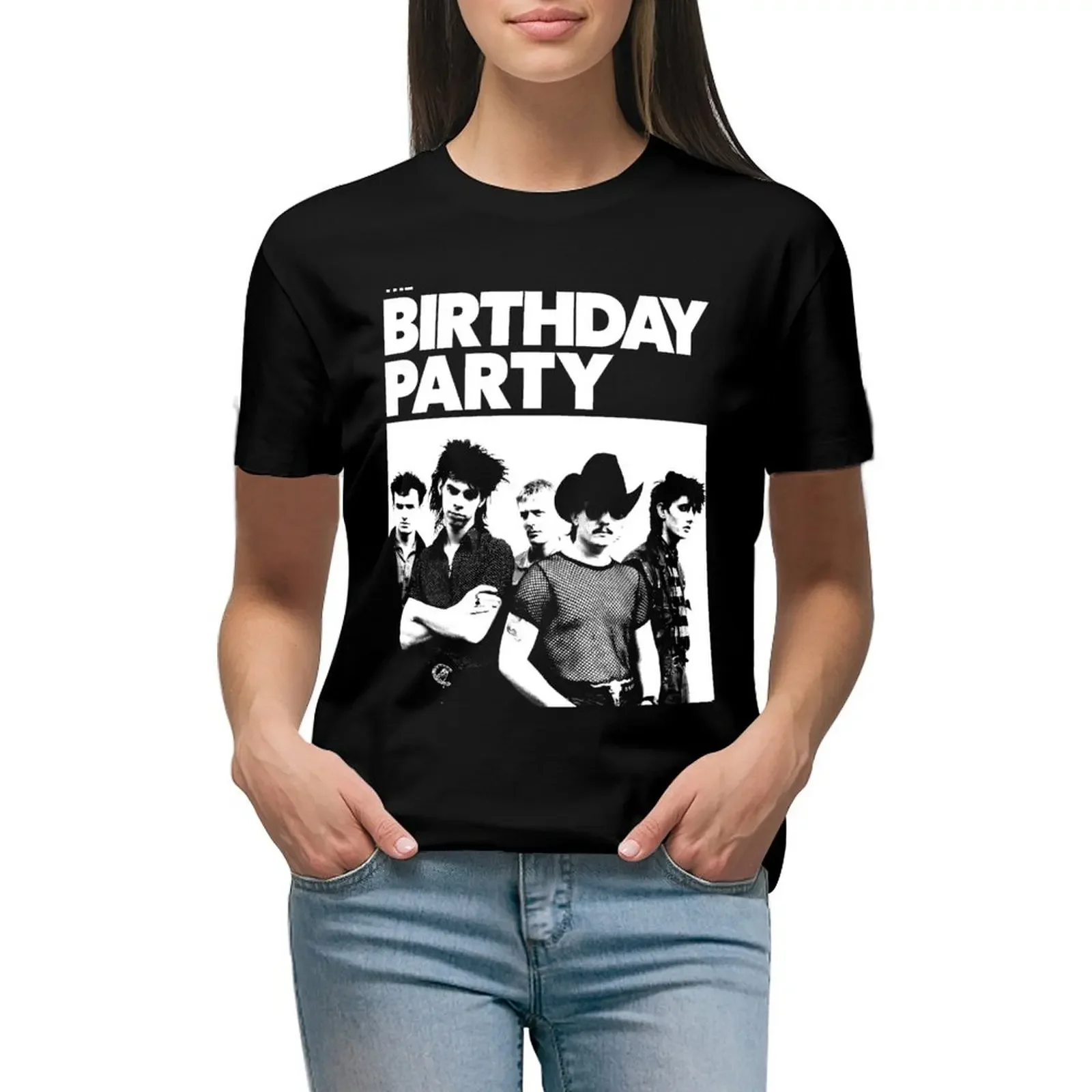 

Birthday Party T-Shirt animal print shirt for girls blacks summer top heavyweights tshirts for Women