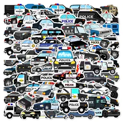 10/30/60pcs Cartoon Police Car Stickers for DIY Waterproof Decor Stationery Suitcase Water Bottle Phone Scrapbooking Kids Toy