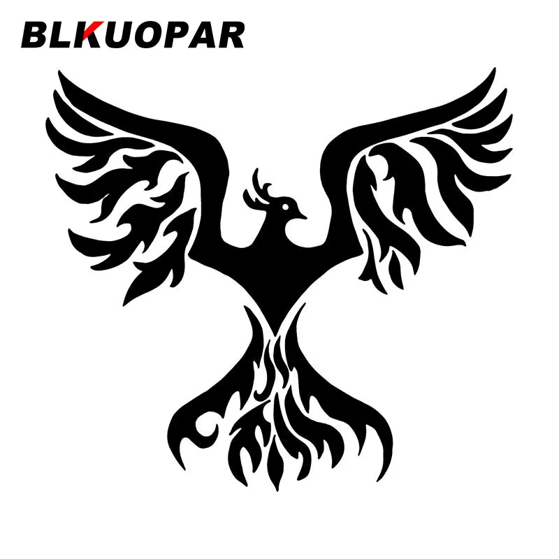 BLKUOPAR for Phoenix Bird Car Stickers Sunscreen Decals JDM Assessoires Fashionable Vinyl Material Waterproof Suitcase Decor