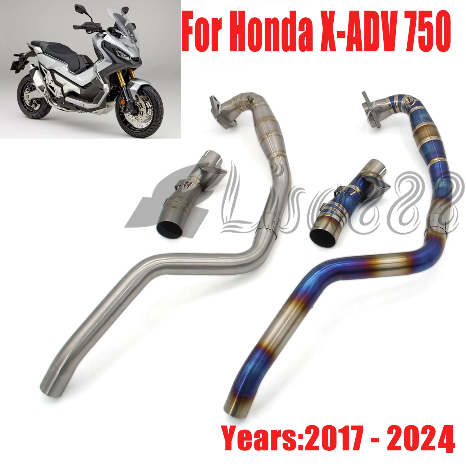 

For Honda X-ADV 750 X ADV750 XADV 750 2017 - 2024 Motorcycle Exhaust Espace Moto Full System Front Pipe Connect Original Muffle