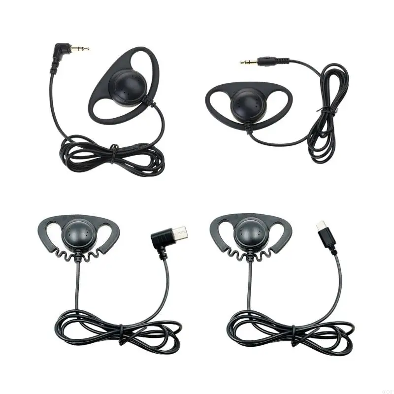 

QXNF USB C/3.5mm Single Side Ear Hook Earphone for Mobile Phone Notebook Accessories