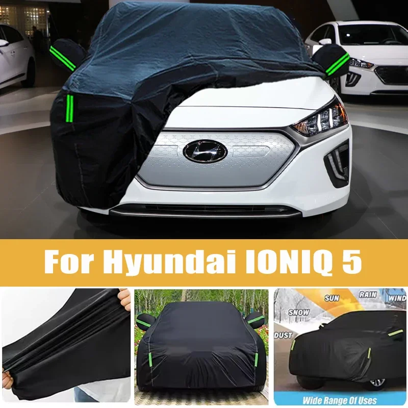 

For Hyundai IONIQ 5 Full Car Cover Four Seasons Outdoor Sun Anti UV Rain Snow Dust Protection Oxford Cloth Accessories