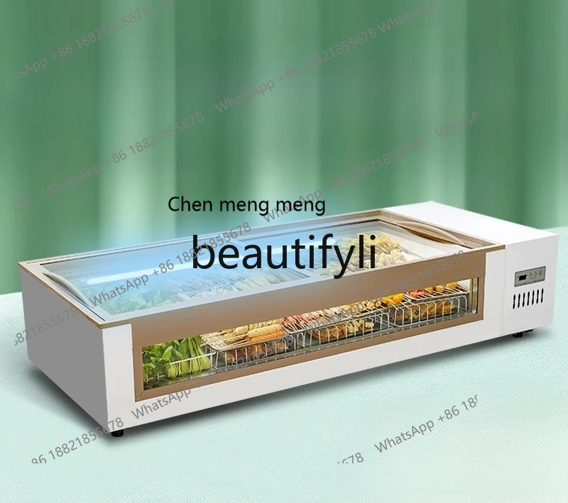 Z189 Commercial Horizontal Freezer for Stall Display Refrigerated Fresh-Keeping Countertop Cabinet