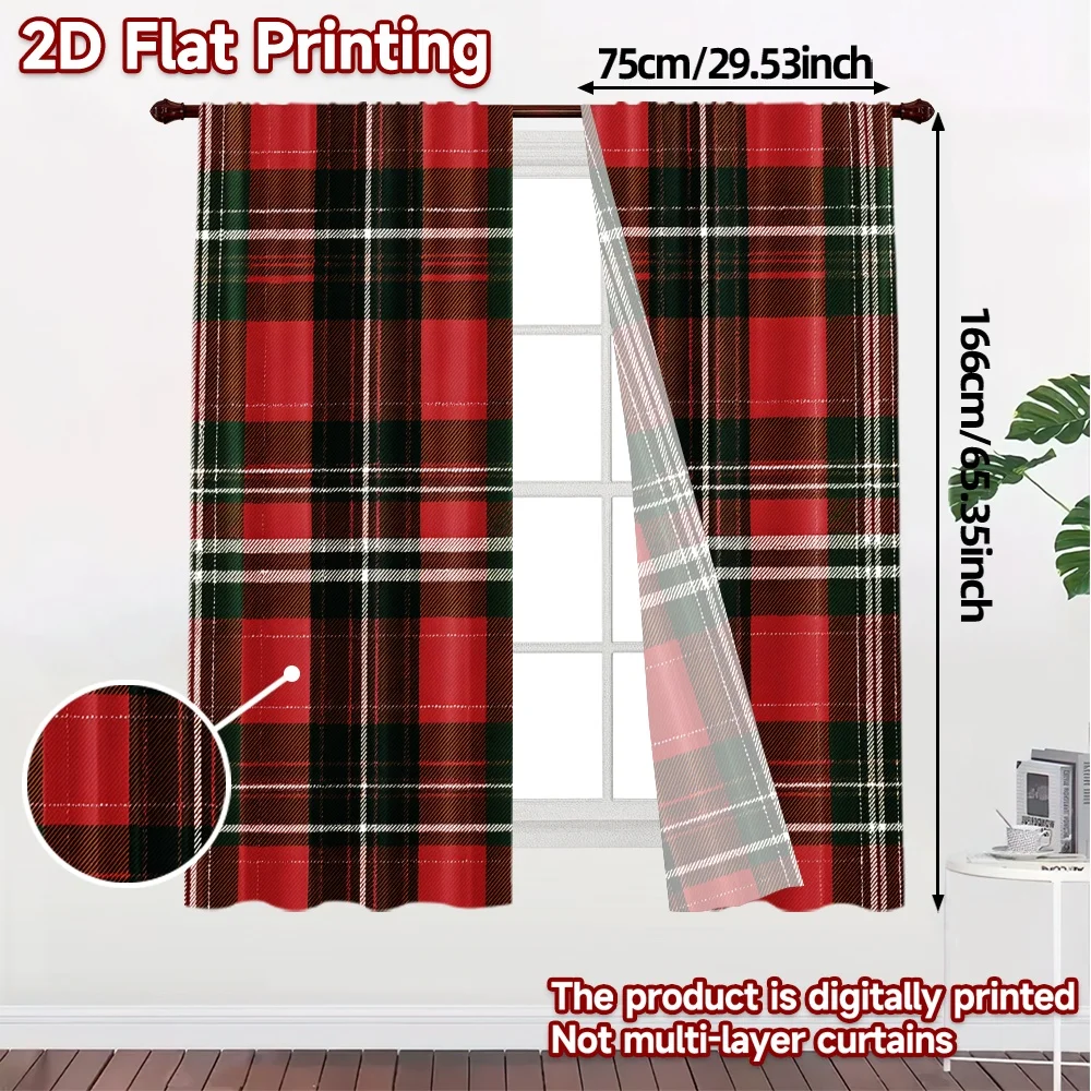 2D Flat Printing,JIT 2pcs, Curtains (Without Rod) Festive Cardinal Modern Curtains Prints Light Filtering Curtains Decorations