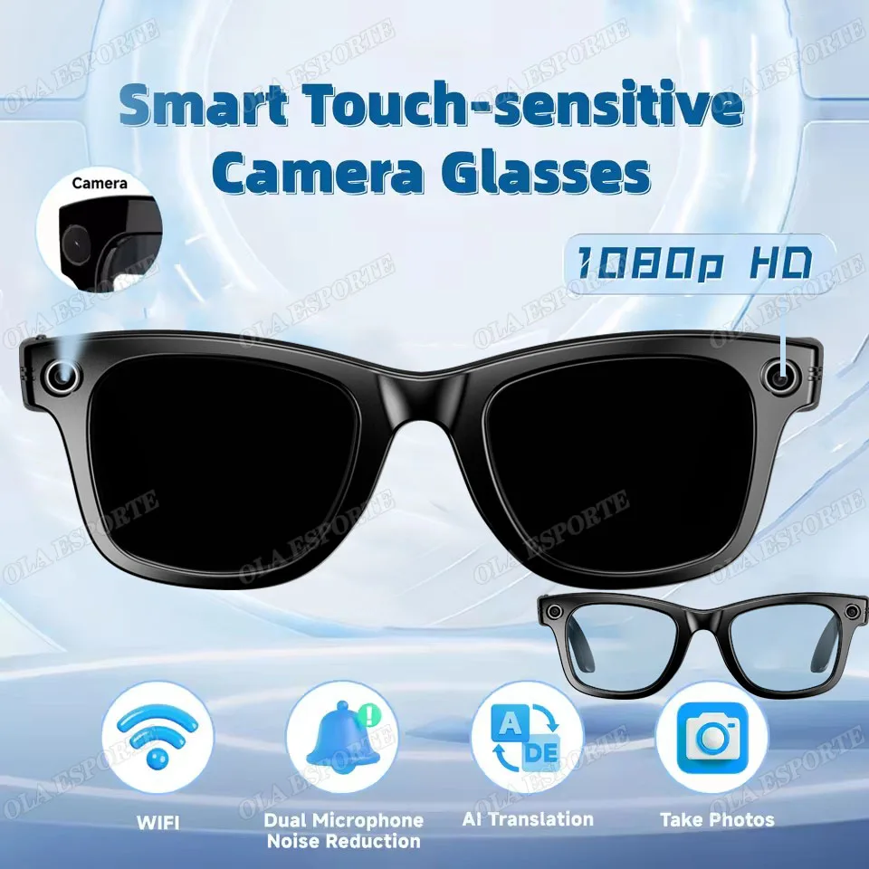 

HD Camera AI Smart Glasses Built-in ChatGPT AI Translation Voice Control WiFi 4.0 Bluetooth 5.3 Intelligent Sunglasses Glasses