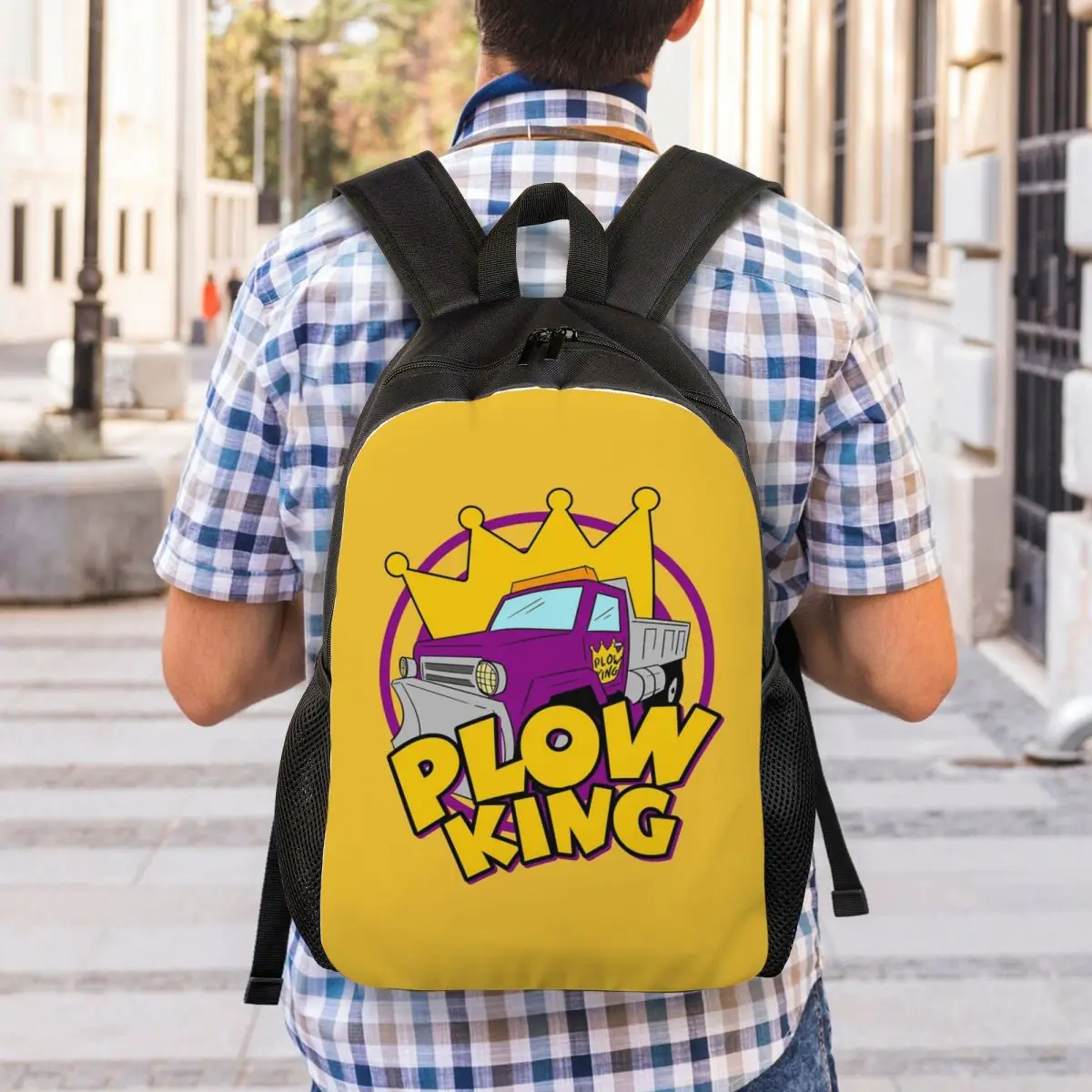 Plow King The Healthy Competition Backpack Student Boys Girls BookBag School Bag Laptop Shoulder Bags