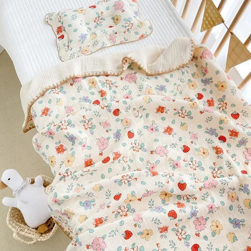 N84E 코 튼 아기 담요 만화 부드러운 통기성 아기 랩 수신 담요 유아 아기 소년 소녀에 대 한 경량 담요