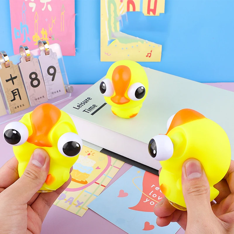 오리 눈 압박 장난감, 핀치 감압 감각 피젯 장난감, 눈알 튀는 장난감, 스트레스 해소 발기 장난감, 크리스마스 선물 장난감