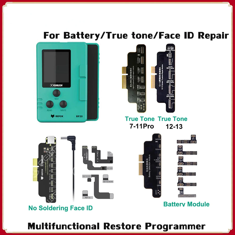 

REFOX RP30 Multifunctional Restore Programmer for iPhone X to 13 Battery / Face ID Fix Dot Projector Detection Phone Repair Tool