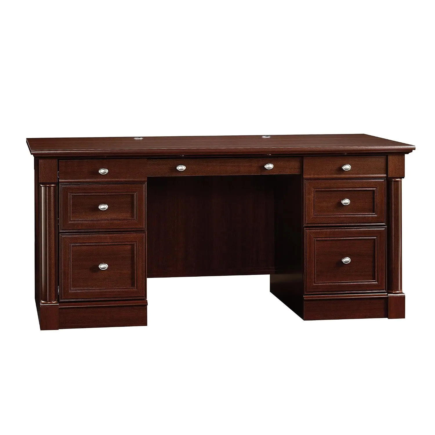 Office Desk with Drawers & File Cabinet Storage, Cable Management & Keyboard Tray, Wood Finish, Customized