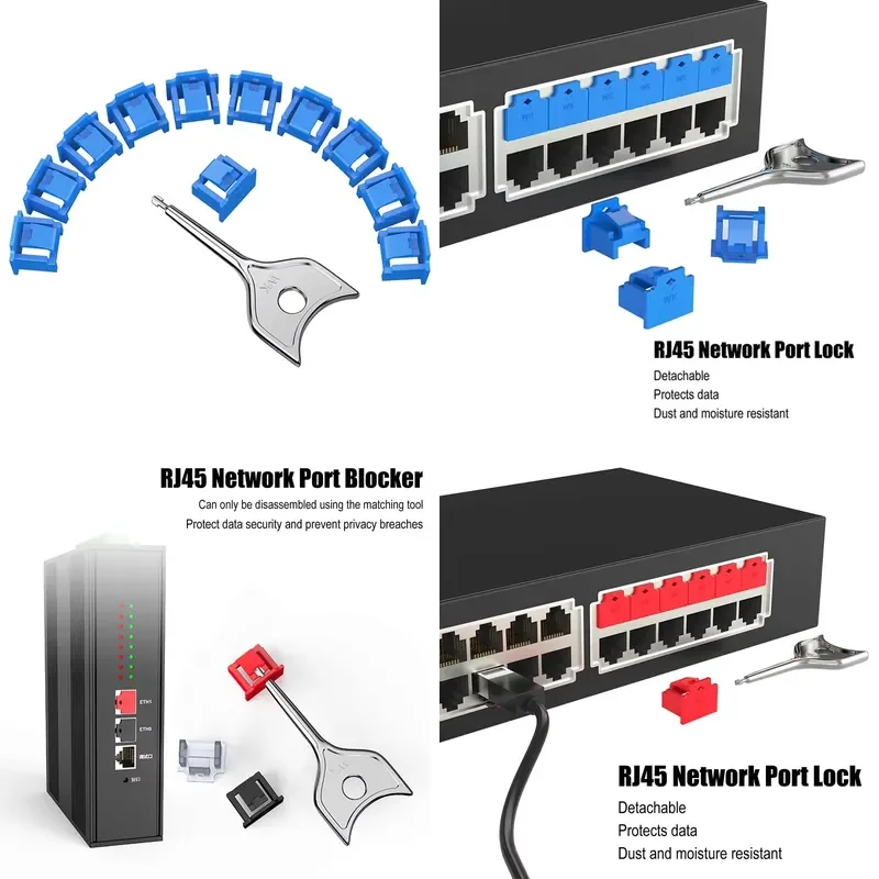 Key lock RJ45 port dust , Ethernet port lock, RJ45 port lock