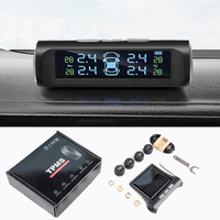 Smart Solar Power TPMS Car Tire Pressure Monitor System Real Time Tyre Pressure Gauge Display Wireless 4 External Sensors