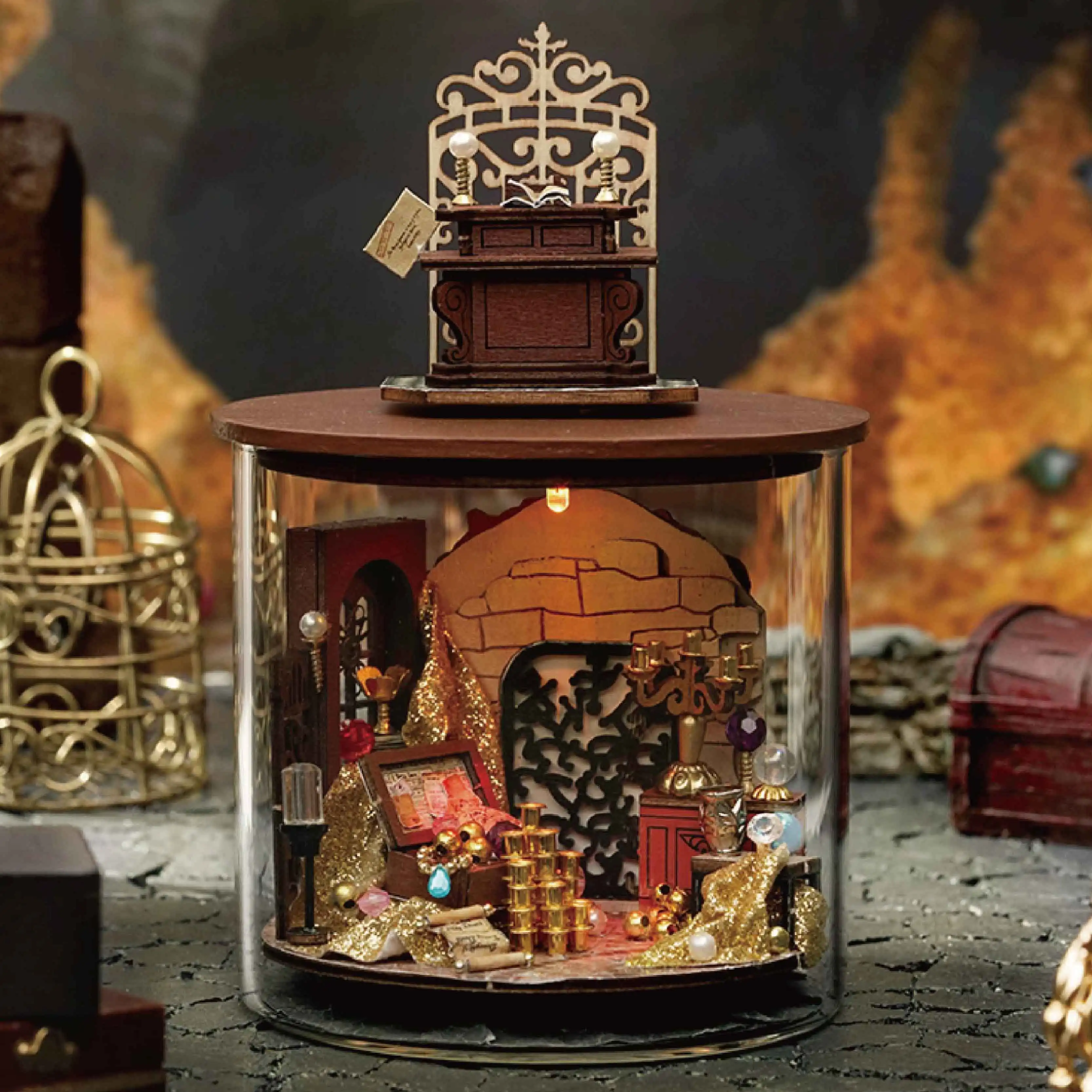 Diy Ball doll house Miniature Case Dream Bottle Series  3D Assembly Model Handmade Toys Creative Birthday Gift Dollhouse