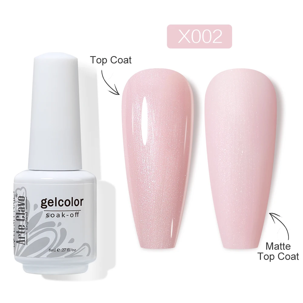 Arte Clavo 8ml Hema Free Gel Nail Polish Varnish Base Top Coat Vernis Semi Permanent UV Nail Manicure Nails Art Design Manicure