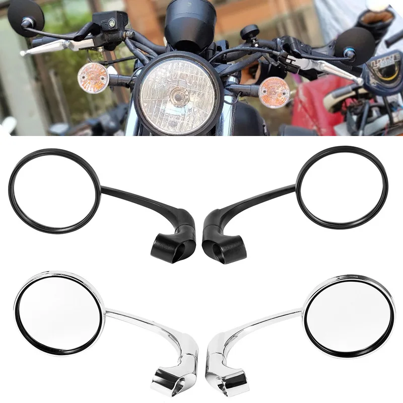

Universal Motorcycle Handlebar Rearview Side Mirror Handle Bar End Rear View Mirrors Motorbike Accessories With 8mm10mm Screws