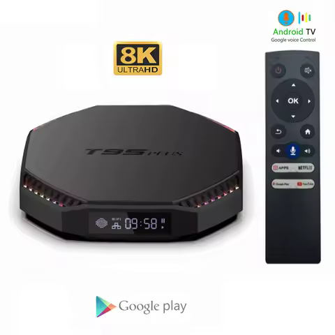 Max smart TV device Box 4K HDR Android IPTV 10 Ultra HD 2G 8G WIFI Cast Bluetooth IPTV Set top Box USB 3.0 led display