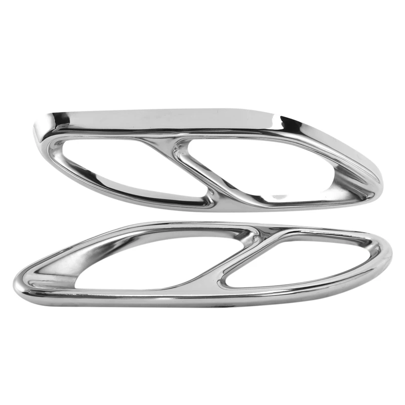 Cubierta de escape embellecedora de acero 2016, accesorio de alta calidad para Mercedes Benz GLC A B C Eclass W205 Coupe W213 W176 W246 304-17, AMG