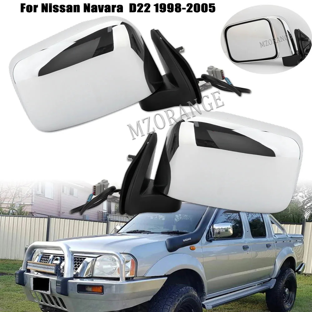 

3 Wires Side Wing Mirror Assembly For Nissan NAVARA D22 1998-2008 Rearview Mirror Glass Heated Mirrors Electric Car Accessories