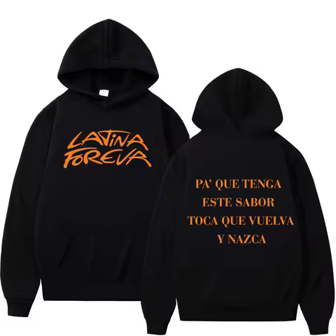 Karol G Latina Foreva Album Merch 2025 Graphic hoodie Long-sleeved loose casual pullover men women Fashion Harajuku sweatshirt