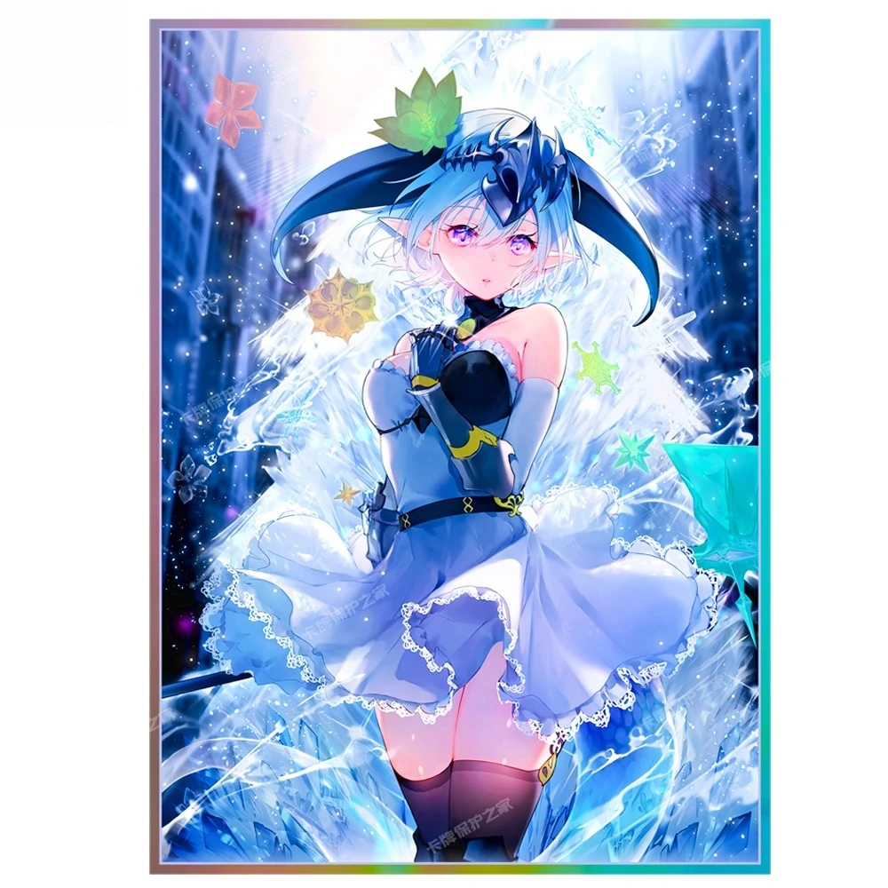 

60шт аниме Granblue Fantasy ‌ Чехлы для карточек Filene DTCG PTCG Коллекционные карты Блестящий защитный чехол