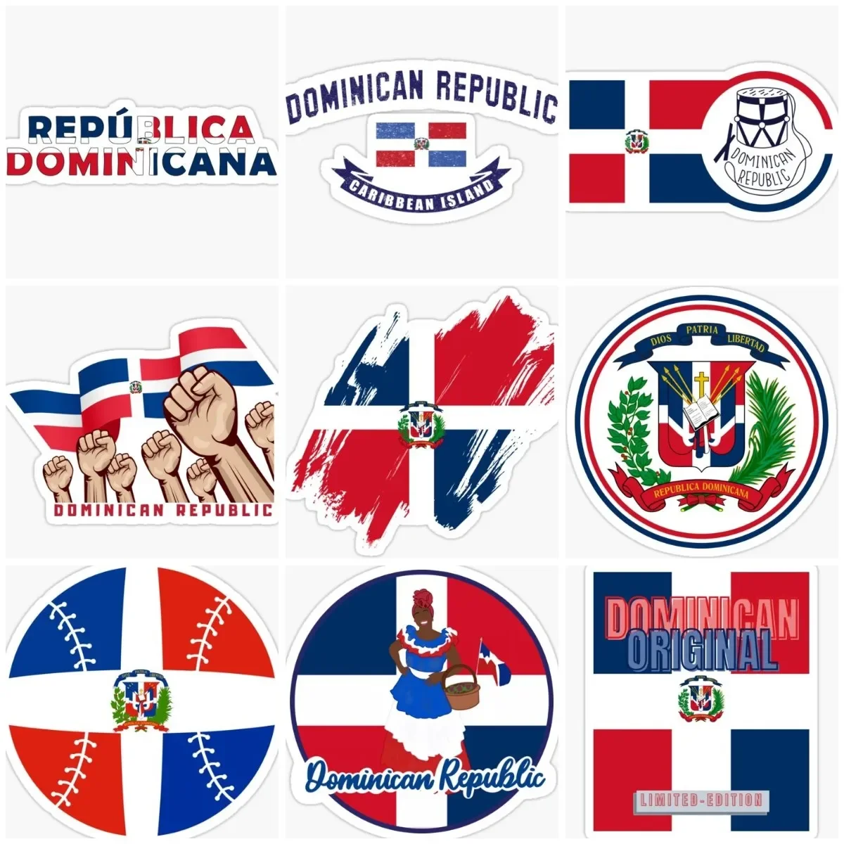 

Dominican DOM Flag Map Creative Sticker Laptop Accessories Camper Window Car Moto Wall Door Truck Bicycle Van Glass Helmet Decal