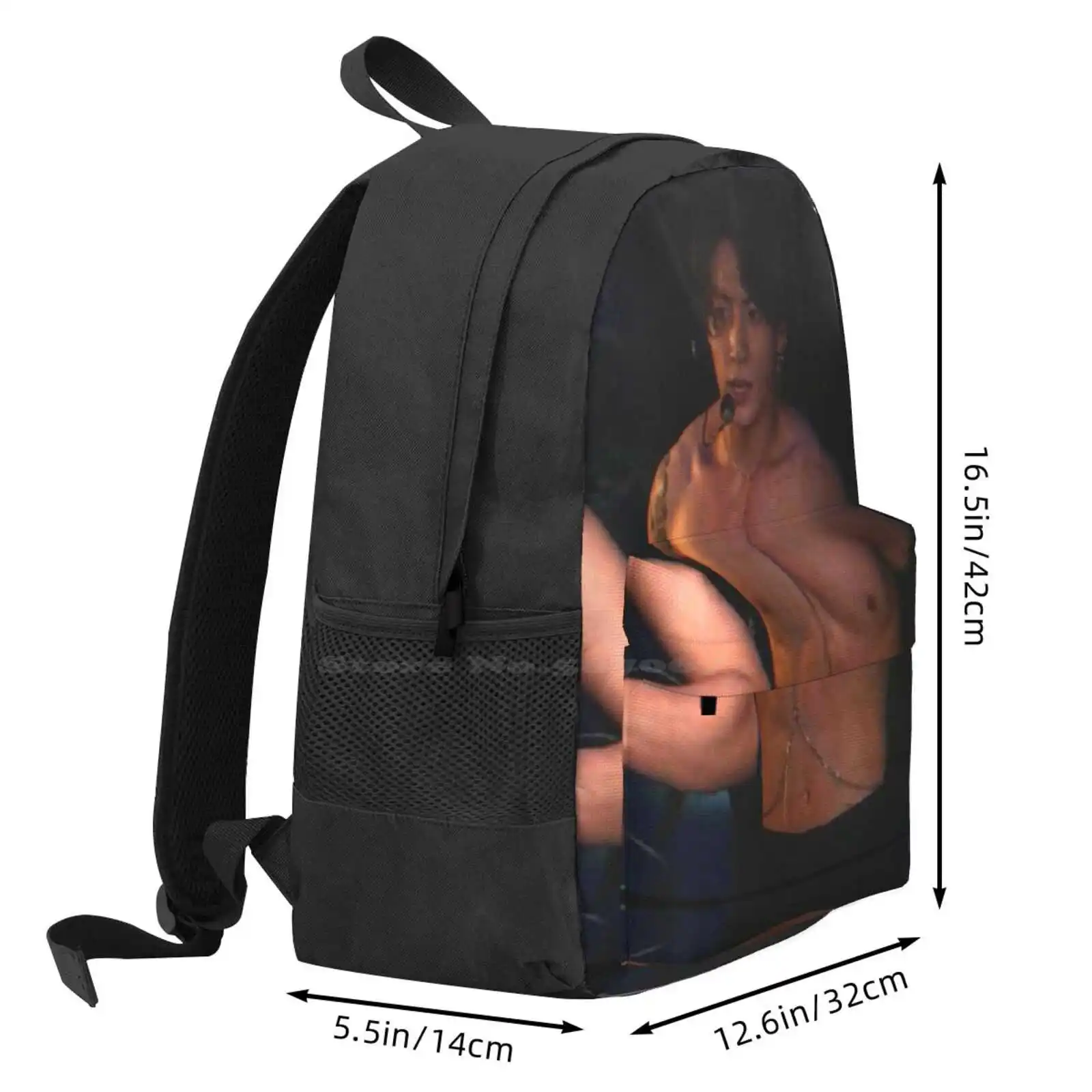 Shirtless Jungkook, Exposed Chest, Help Hot Sale Schoolbag Backpack Fashion Bags Jk Jeon Jungkook Army Kpop