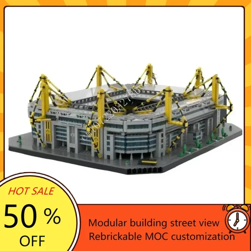 

5844PCS Dortmund Westfalenstadion 1:500 Modular MOC Creative street view Model Custom Puzzles DIY Education Assembly Toys Gifts