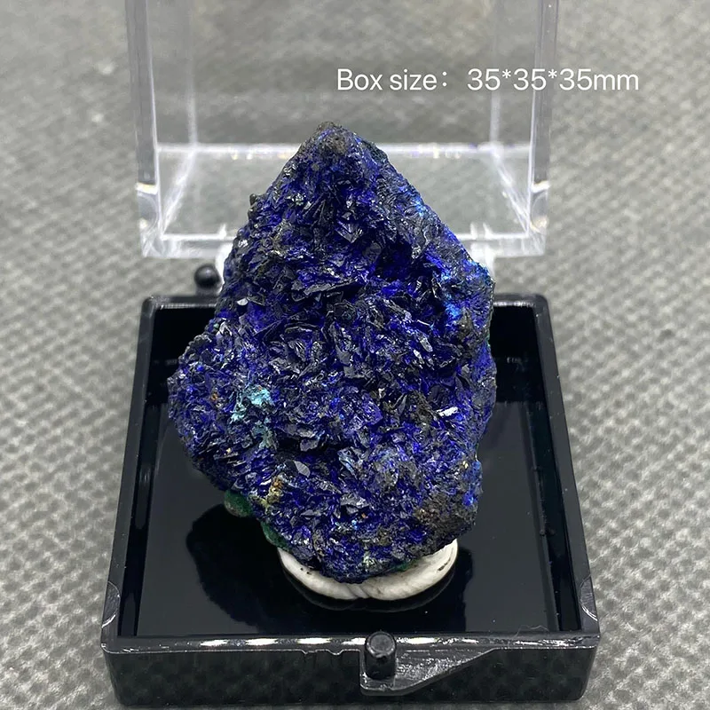 

Natural beautiful Azurite and Malachite symbiotic mineral specimen crystal Stones and crystals Healing crystal Box:35mm