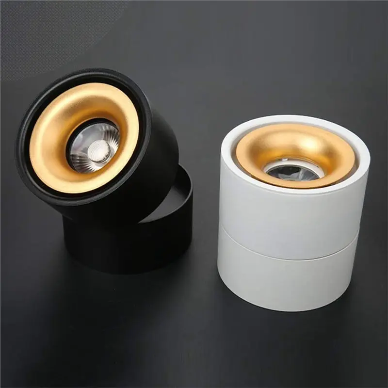 【jour-de-la-grAce】plafonnier-led-cob-a-montage-encastre-lampe-de-plafond-directionnelle-noire