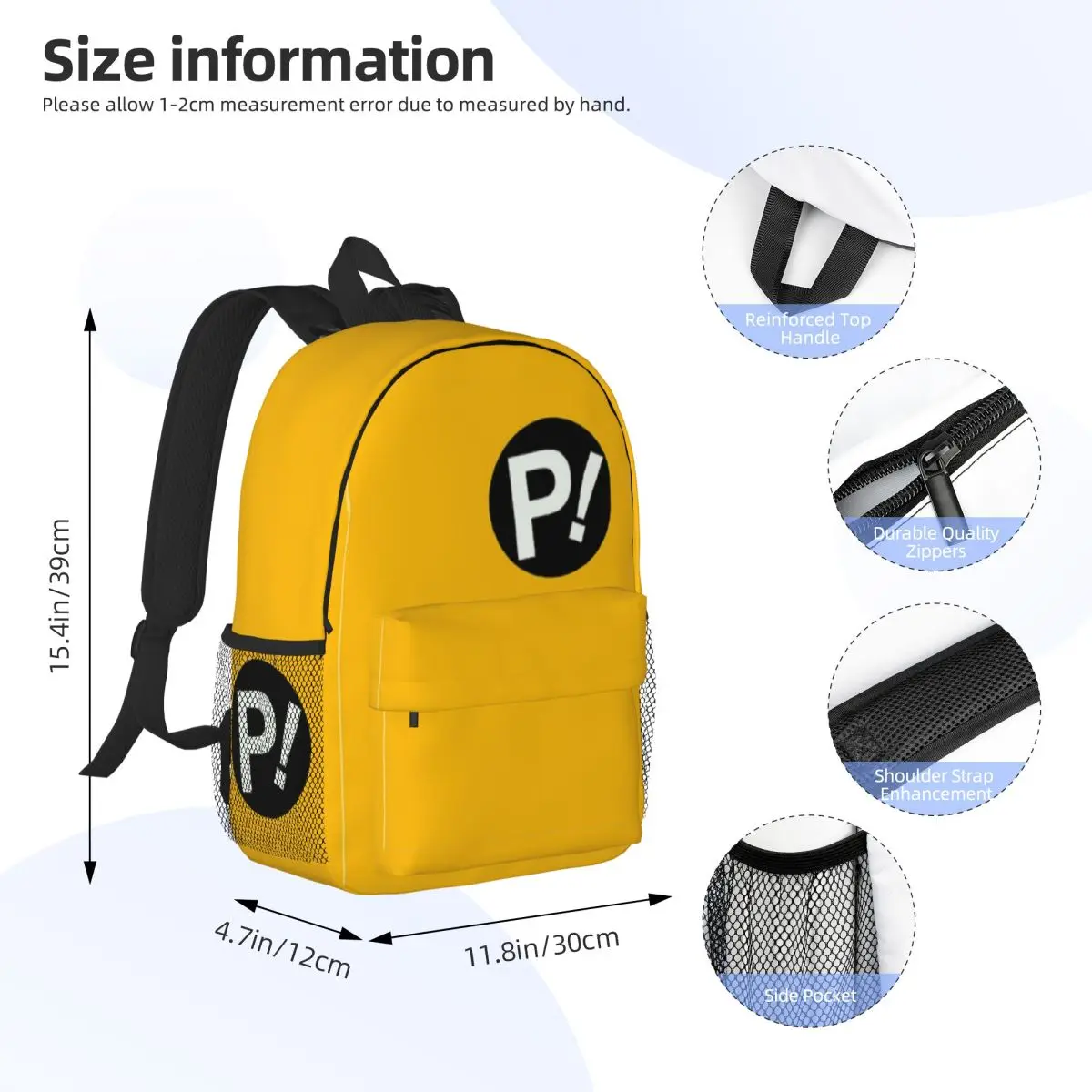 P!- Fooly Cooly New Fashionable Pattern School Bag Print Lightweight Backpack 15inch