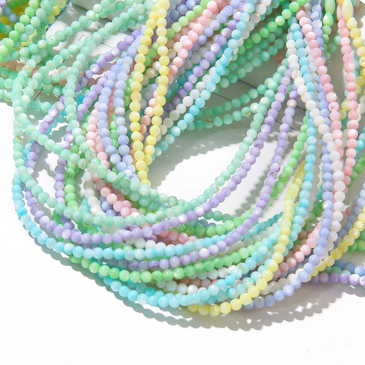 3mm 1Sr Natural Freshwater Shell Ball Unique Loose Beads Handmade DIY Jewelry Bracelet Necklace Earring Jewelry Accessories Mate