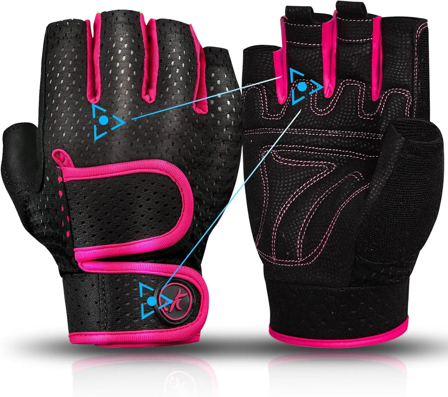 

Workout Gloves Padded Weight Lifting Gloves for Men/Women, [3MM Gel] Fingerless Grip Gym Gloves Fitness Gloves for Exercise,Hanging,Weightlifting, Cycling, Pull ups, Rowing