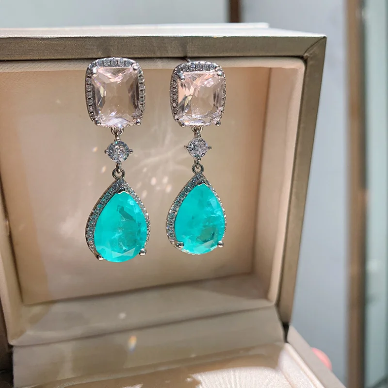 

European and American Style Elegant Earrings for Women New Bride Water Drop Earrings