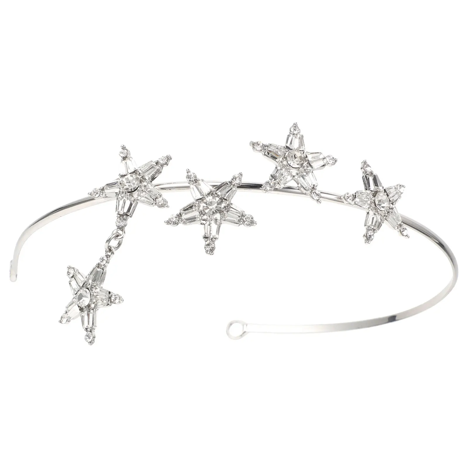 

1 Piece Rhinestone Star Headband Shiny Bridal Hair Hoop Elegant Wedding Headpiece for Bride Women Girls Party Prom Celebration