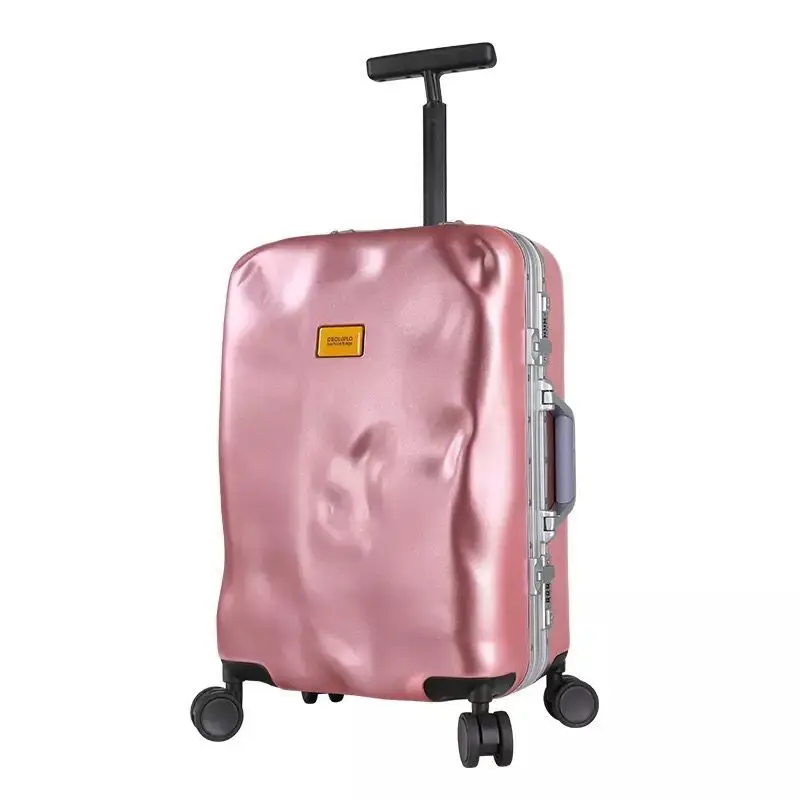 Broken Style Suitcase Concave Luggage Travel Bags Cabin Carry on Suitcases 30 inch Internet Celebrity Trolley Case 18\